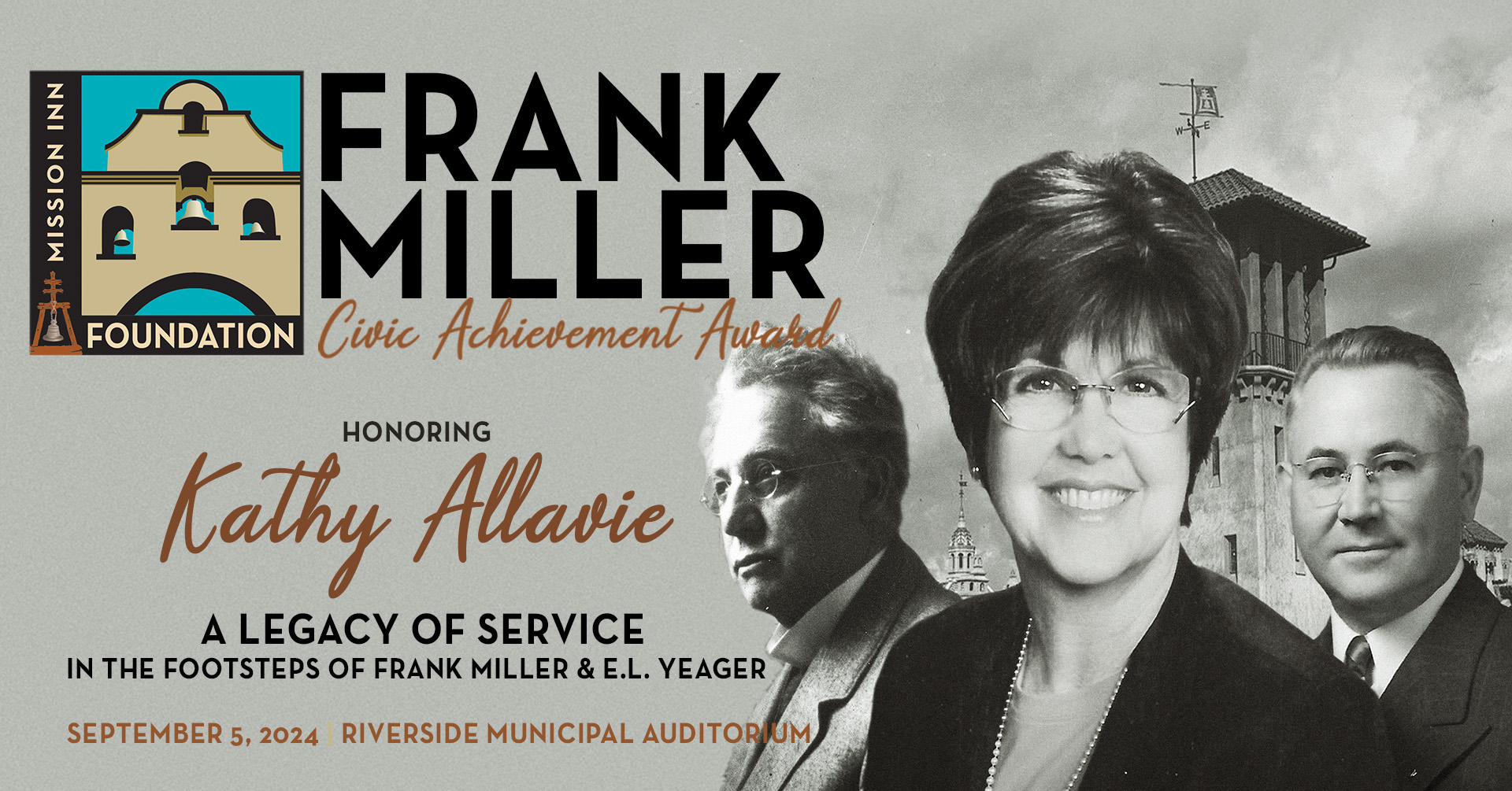 Poster for the Frank Miller Civic Achievement Award